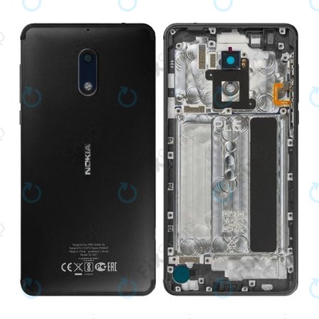 Nokia 6 - Bateriový kryt (Černá) - 20PLEBW0033