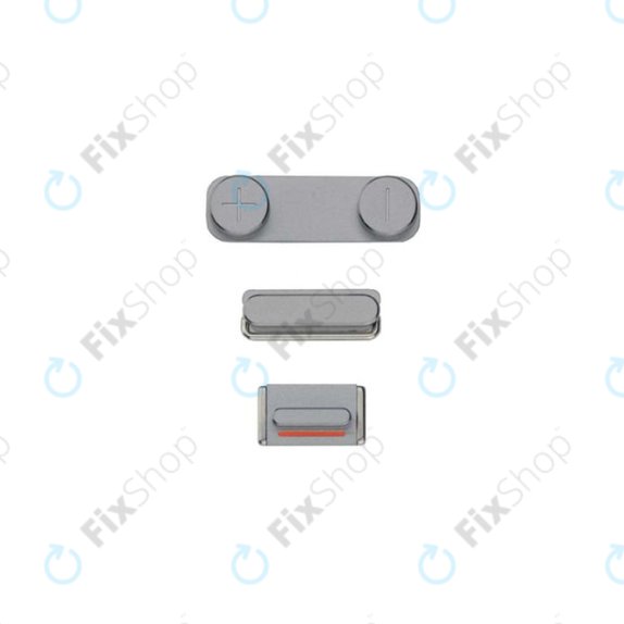 Apple iPhone 5S - Set Tlačítek Hlasitosti + Zapínání + Tichého Režimu (Space Gray)