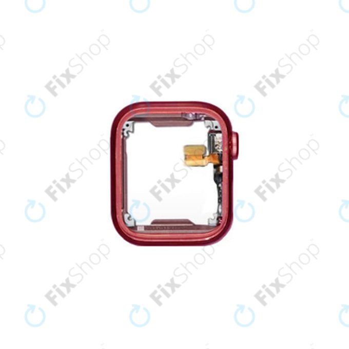 Apple Watch 7 41mm - Housing s Korunkou + Tlačítko Domů + Mikrofon Aluminium (Red)