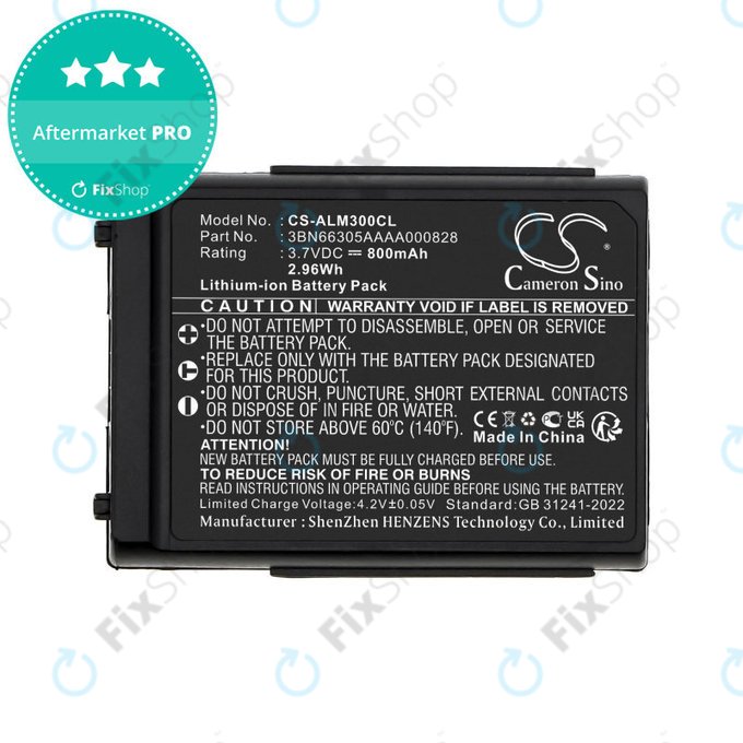 Baterie pro Alcatel Mobile 300, 400 Dect, Mobile Reflexes 300, 400, 800mAh, Li-Ion, 3.7V, 3BN66305AAAA000828, HQ