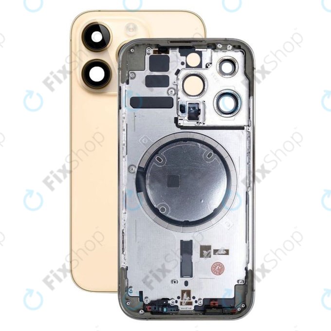 Apple iPhone 14 Pro - Zadní Housing (Gold)