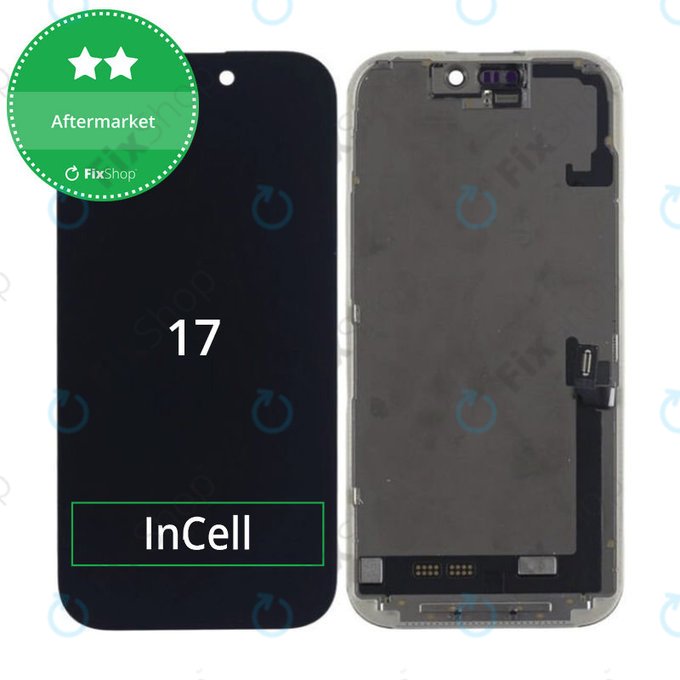 Displej In-Cell FHD pro iPhone 17, Dotykové sklo s rámem