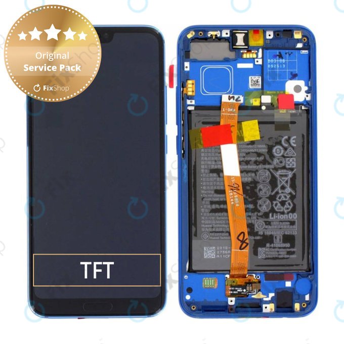Huawei Honor 10 - LCD Displej + Dotykové Sklo + Rám + Baterie (Phantom Blue) - 02351XBP Genuine Service Pack