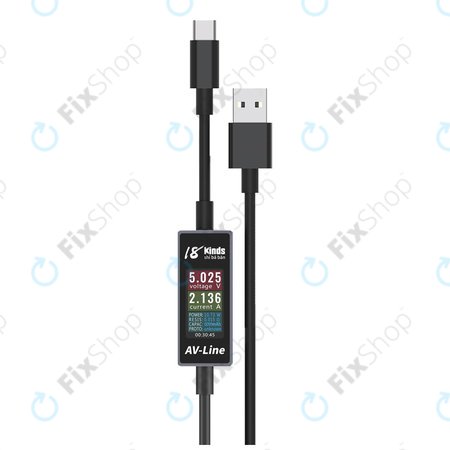 AV-Line - Smart Detekční Nabíjecí Kabel (USB-C - USB-A)