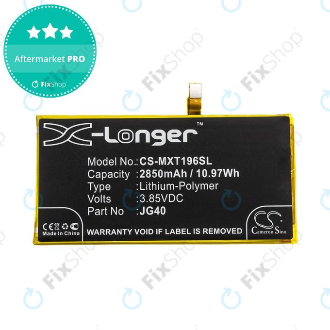 Baterie pro Motorola Moto G7 Plus, G7 Plus DS, 2850mAh, Li-Pol, 3.85V, JG40, HQ