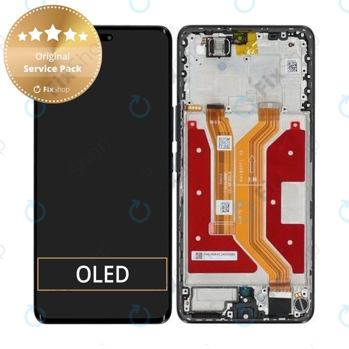 Honor Magic7 Lite - LCD Displej + Dotykové Sklo + Rám (Titanium Black) - 0235AMMM Genuine Service Pack