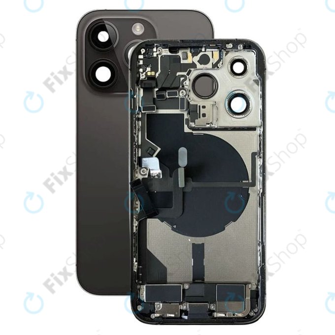 Apple iPhone 14 Pro - Zadní Housing s Malými Díly (Space Black)