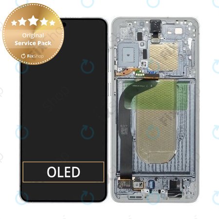 Samsung Galaxy S25 Edge - LCD Displej + Dotykové Sklo + Rám (Titanium Silver) - GH82-37224A Genuine Service Pack