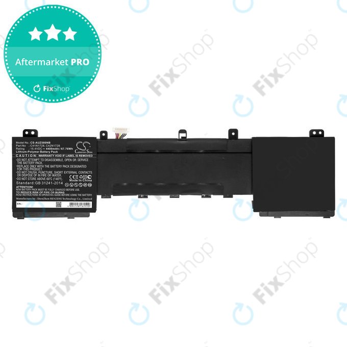 Baterie pro Asus Zenbook Pro 15, 5500VE, UX550GD, 4400mAh, Li-Pol, 15.4V, C41N1728, HQ