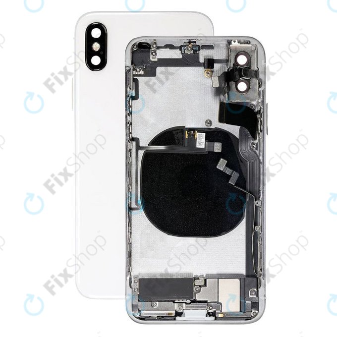 Apple iPhone X - Zadní Housing s Malými Díly (Silver)