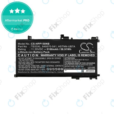 Baterie pro HP Omen 15, Pavilion 15, WASD 15, 5100mAh, Li-Ion, 11.55V, TE03XL, HQ