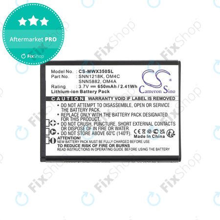 Baterie pro Motorola Gleam +, 650mAh, Li-Ion, 3.7V, OM4A, OM4C, HQ