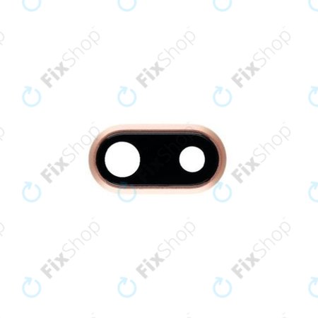 Apple iPhone 8 Plus - Sklíčko Zadní Kamery s Rámem (Gold)