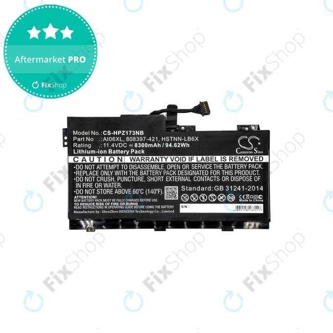 Baterie pro HP Zbook 17 G3, 8300mAh, Li-Ion, 11.4V, AI06XL, HQ