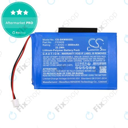 Baterie pro Satlink WS-6902, WS-6905, 3000mAh, Li-Pol, 7.4V, F03409, HQ