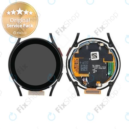 Samsung Galaxy Watch 4 40mm R865 - LCD Displej + Dotykové Sklo + Rám (Black) - GH82-28815A Genuine Service Pack