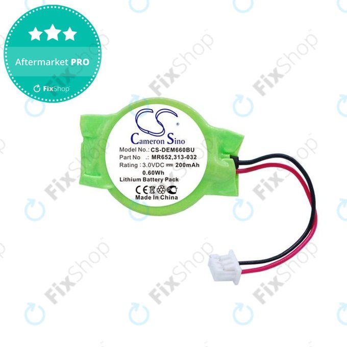 Záložní baterie pro Dell Latitude E6320, 200mAh, Lithium, 3V, 077-A00, HQ