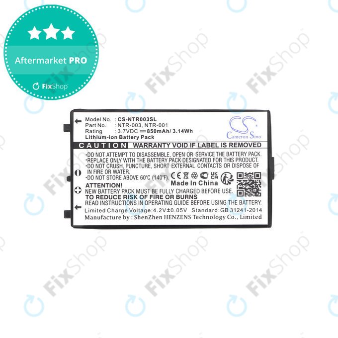 Baterie pro Nintendo, 850mAh, Li-Ion, 3.7V, NTR-003, HQ