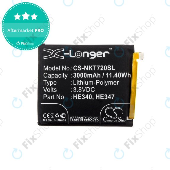 Baterie pro Nokia 7.1, 3000mAh, Li-Pol, 3.8 V, HE340, HQ