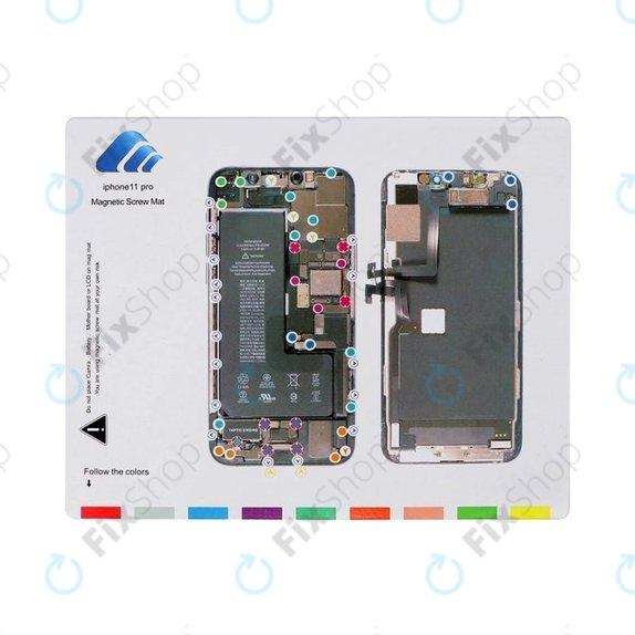 Magnetický Organizér Šroubků Se Schématem (iPhone 11 Pro)