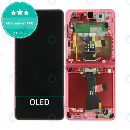 Samsung Galaxy Z Flip 7 F766B - LCD Displej + Dotykové Sklo + Rám (Coralred) OLED