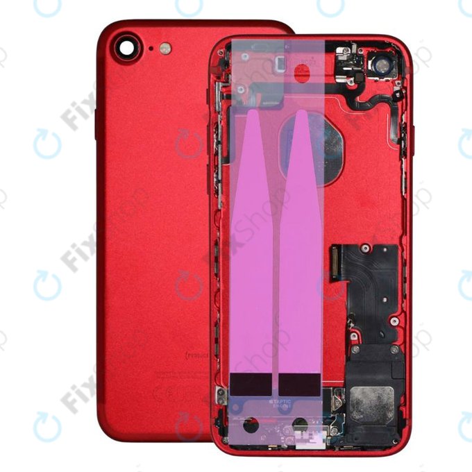 Apple iPhone 7 - Zadní Housing s Malými Díly (Red)