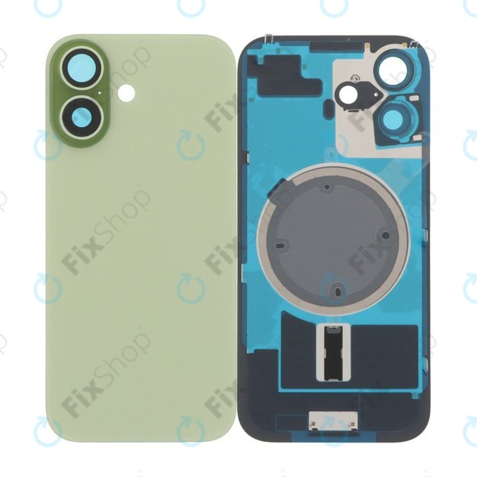 Apple iPhone 17 - Sklo Zadního Housingu + Sklíčko Kamery + Kovová Destička + Magsafe Magnet (Sage)