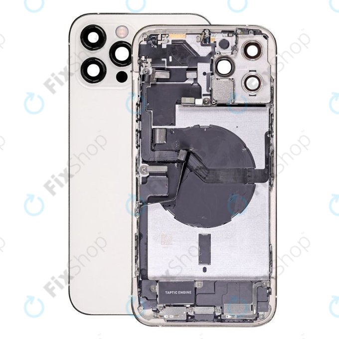 Apple iPhone 12 Pro Max - Zadní Housing s Malými Díly (Silver)
