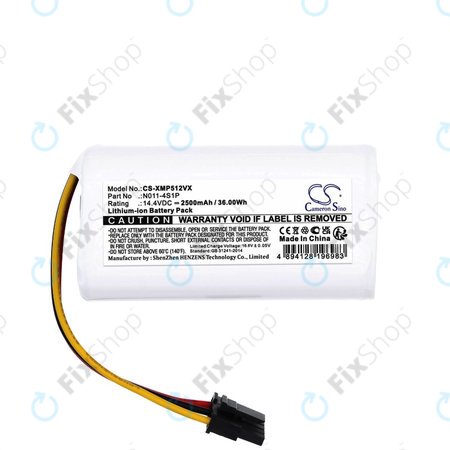 Baterie pro Xiaomi Mi Robot vacuum Mop 2 Lite, 2500mAh, Li-ion, 14.4V, 260V-4S1P, HQ