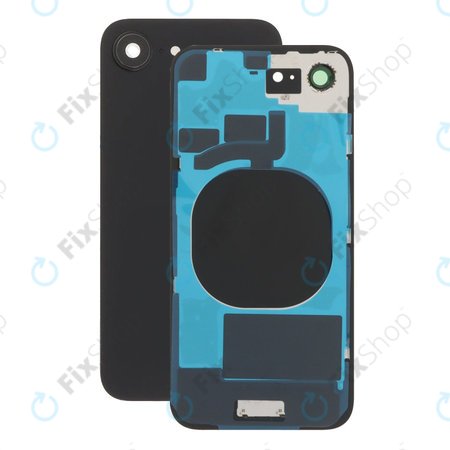 Apple iPhone 16e - Sklo Zadního Housingu + Sklíčko Kamery (Black)