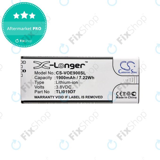 Baterie pro Alcatel 1 Dual Sim, TCL 5033, Vodafone VFD, Telstra, 1900mAh, Li-Ion, 3.8V, TLI019D7, HQ