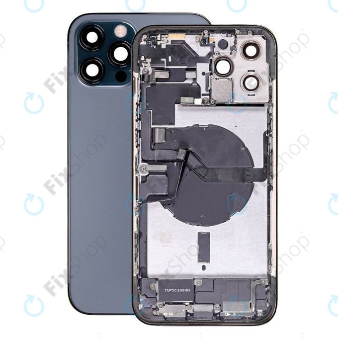 Apple iPhone 12 Pro Max - Zadní Housing s Malými Díly (Blue)