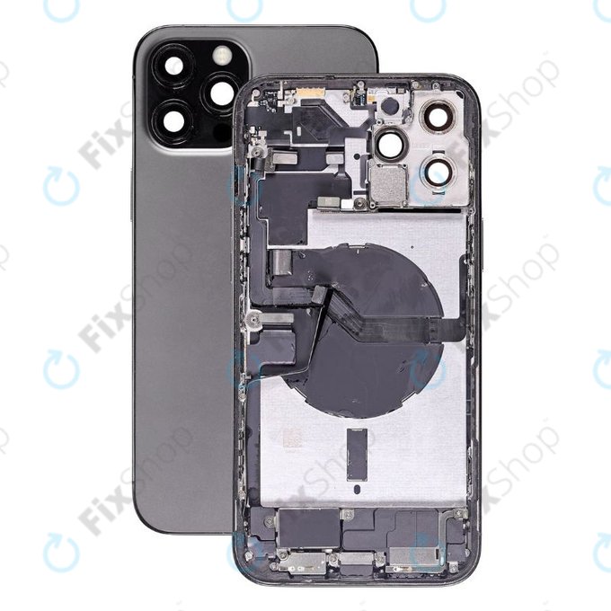 Apple iPhone 12 Pro Max - Zadní Housing s Malými Díly (Graphite)
