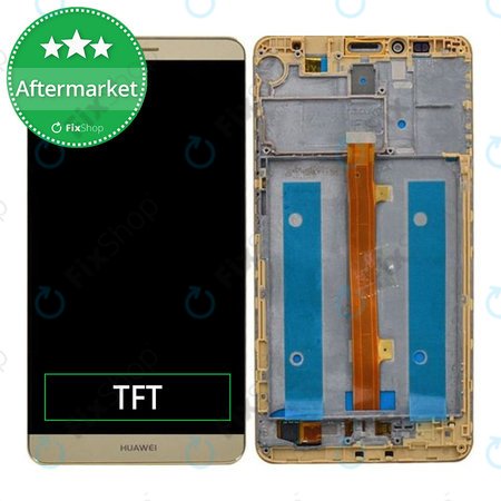 Huawei Mate 7 - LCD Displej + Dotykové Sklo + Rám (Amber Gold) TFT