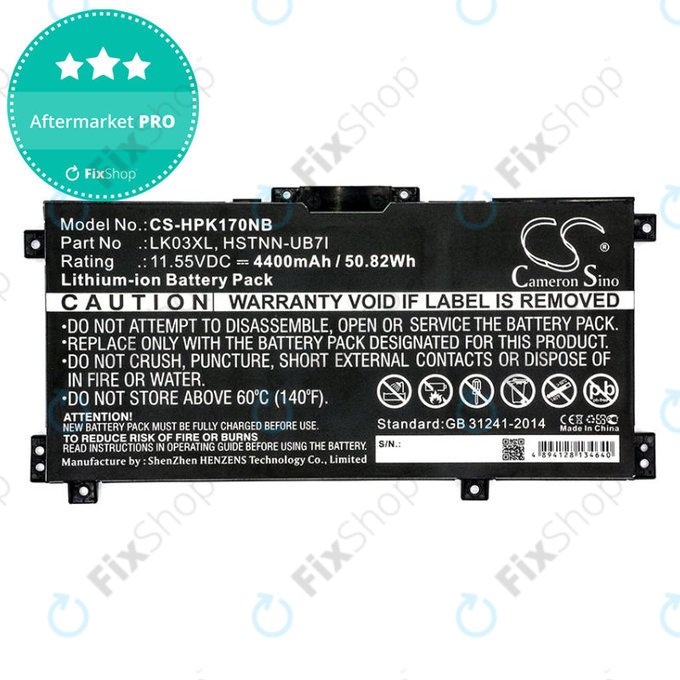 Baterie pro HP Pavilion X360 15-CR0001NM, 4400mAh, Li-Ion, 11.55V, LK03XL, HQ