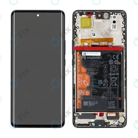 Huawei Nova 9 - LCD Displej + Dotykové Sklo + Rám + Baterie (Black) - 02354NUJ