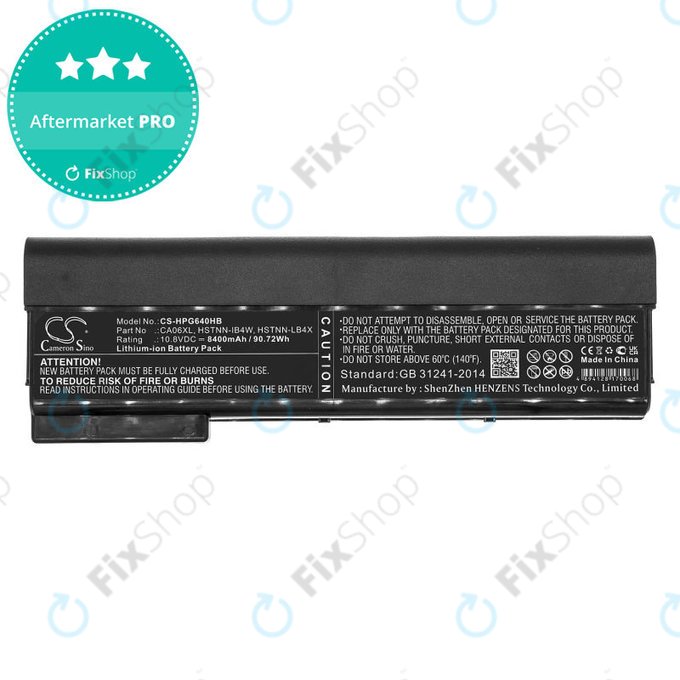 Baterie pro HP ProBook 640 G1, 650 G1, 655 G1, 645 G1, 8400mAh, Li-Ion, 10.8V, CA06XL, HQ