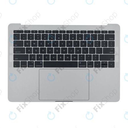 Apple MacBook Pro 13" A1708 (Late 2016 - Mid 2017) - Horní Rám Klávesnice + Klávesnice US + Mikrofon + Trackpad + Reproduktory (Silver)