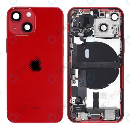 Apple iPhone 13 Mini - Zadní Housing s Malými Díly (Red)