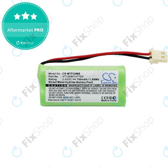 Baterie pro Motorola MBP20, 700mAh, Ni-MH, 2.4V, VT1208014770G, HQ