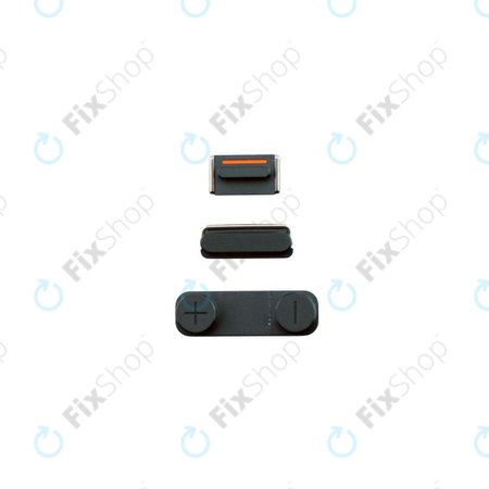 Apple iPhone 5 - Set Tlačítek Hlasitosti + Zapínání + Tichého Režimu (Black)
