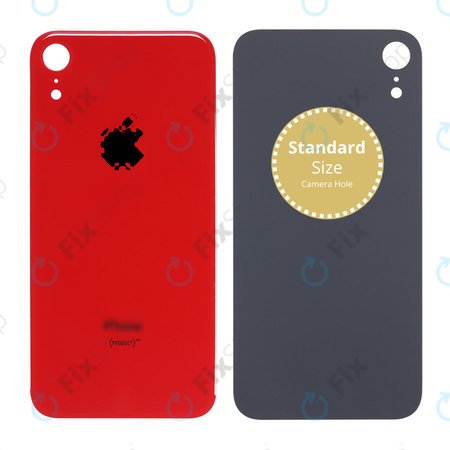 Apple iPhone XR - Sklo Zadního Housingu (Red)
