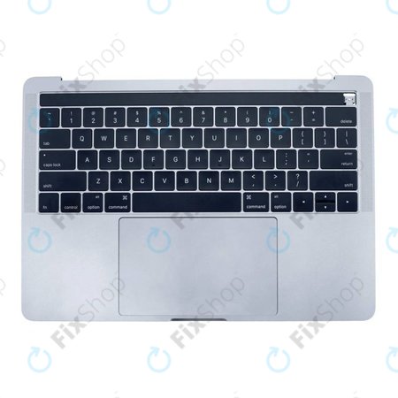 Apple MacBook Pro 13" A1706 (Late 2016 - Mid 2017) - Horní Rám Klávesnice + Klávesnice US + Mikrofon + Trackpad + Reproduktory (Silver)