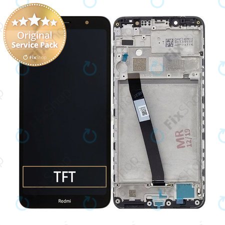 Xiaomi Redmi 7A - LCD Displej + Dotykové Sklo + Rám (Matte Black) - 560610127000, 560610122000 Genuine Service Pack