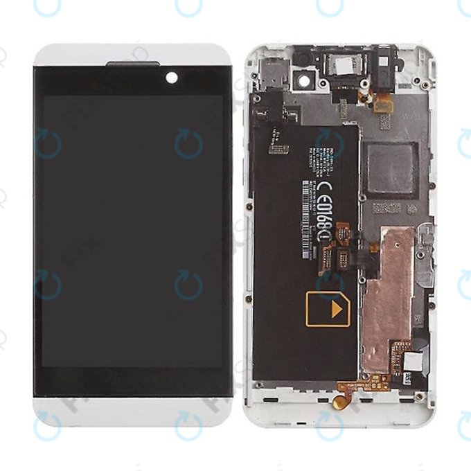 Blackberry Z10 - LCD Displej + Dotykové Sklo + Rám 4G (White) TFT