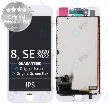 Apple iPhone 8, SE (2020), SE (2022) - LCD Displej + Dotykové Sklo + Rám (White) Original Refurbished PRO