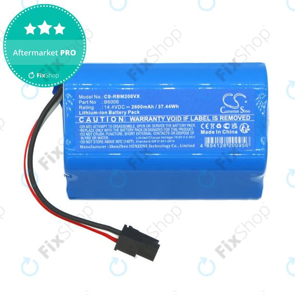 Baterie pro Robzone Moppy 2.0, 2600mAh, Li-Ion, 14.4V, B6006, HQ