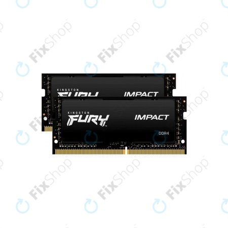 Kingston Fury Impact - Operační Paměť SO-DIMM 32GB (2x16GB) DDR4 3200MHz - KF432S20IB/32 Genuine Service Pack