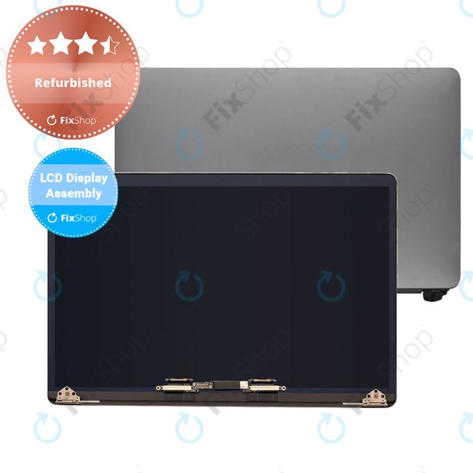 Apple MacBook Pro 15" A1990 (2018 - 2019) - LCD Displej + Přední Sklo + Kryt (Space Gray) Refurbished