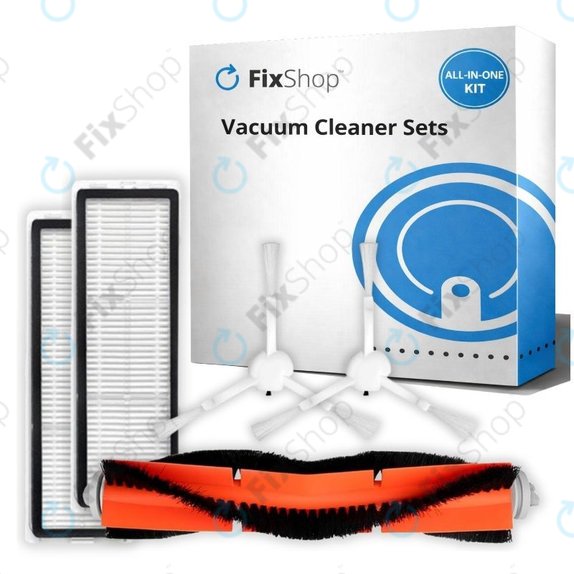Sada náhradních dílů pro Xiaomi Mi Robot Vacuum Mop (Mijia 1C), 2 (Mijia 2C) 2 Pro+ (Mijia 1T) (1x Hlavní kartáč, 2x Filtr, 2x Boční kartáč)